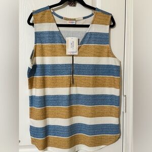 LulaRoe Rachel Simply Comfortable Striped Tank Top Size Large